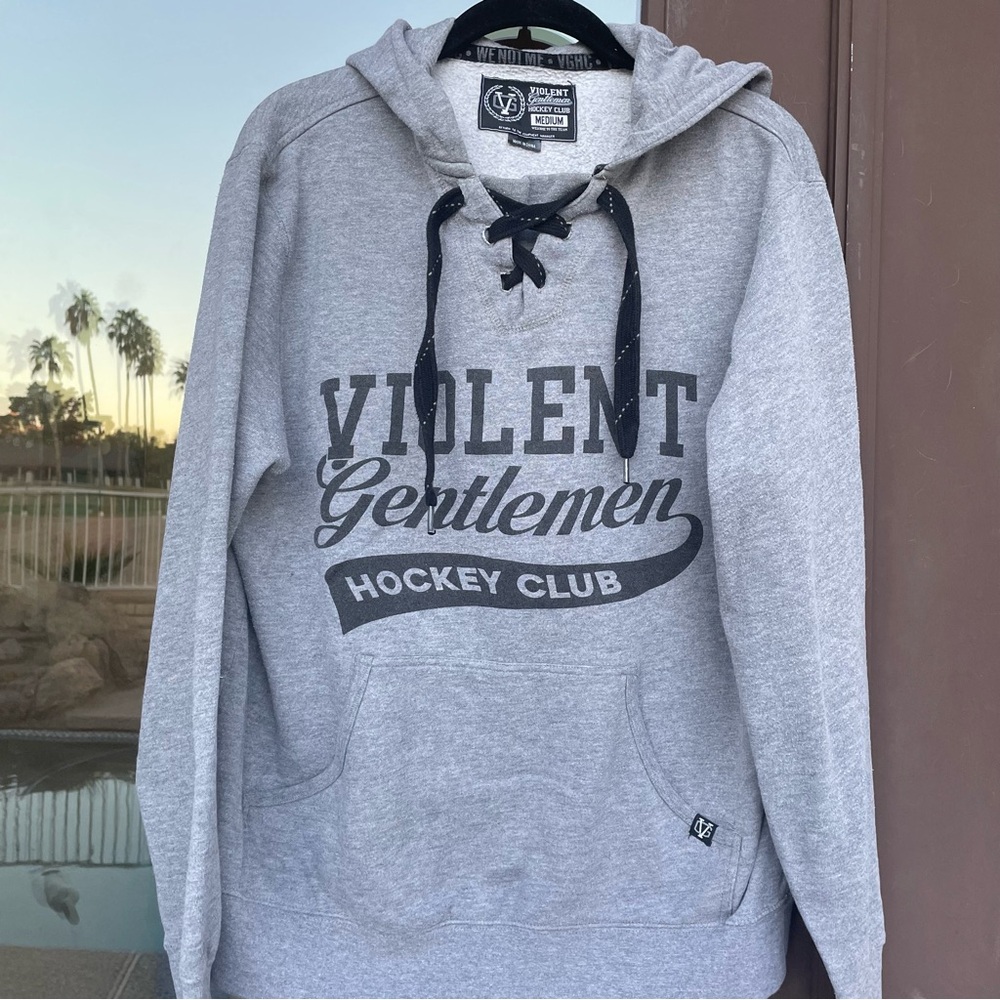 Violent Gentlemen Hockey Club Grey Hoodie M